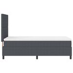 vidaXL Lit à ressort LED Gris foncé et blanc 90 x 190 cm