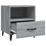 vidaXL Tables de chevet 2 Pièces Sonoma gris Bois d'ingénierie