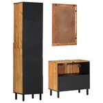 vidaXL Ensemble de meubles de salle de bain 3 pièces en bois d'acacia naturel