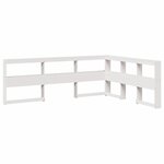 vidaXL Lit bibliothèque sans matelas blanc 140x200 cm bois pin massif