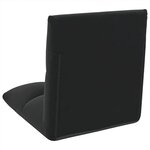 vidaXL Fauteuil de sol ajustable Noir Velours