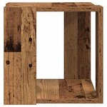 vidaXL Table basse Bois ancien 32 x 32 x 30 cm Bois d'ingénierie