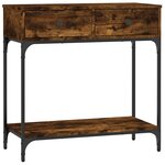 vidaXL Table console chêne fumé 75x34 5x75 cm bois d'ingénierie