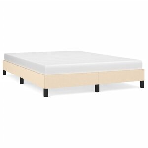 vidaXL Cadre de lit sans matelas crème 140x200 cm tissu