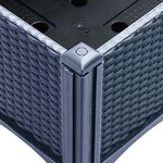 vidaXL Jardinière avec pieds bleu gris 160x40x42 cm PP