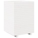 vidaXL Jardinière blanc 50x50x72 5 cm bois de pin massif