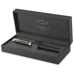Stylo plume PARKER INGENUITY  Noir  Finition dorée  Plume Moyenne  cartouche d'encre noire  coffret cadeau