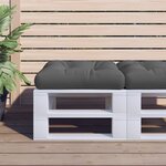 vidaXL Coussin de palette anthracite 60x60x12 cm tissu