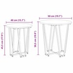 Table d'appoint vidaXL 2 Pièces Gris Sonoma en bois composite et métal