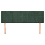 vidaXL Tête de lit avec oreilles Vert foncé 147x16x78/88 cm Velours