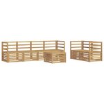 vidaXL Ensemble de canapés d'extérieur 7 pc Blanc Bois d'Acacia Massif