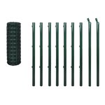 vidaXL Clôture euro acier 10x1 5 m vert