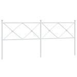 vidaXL Tête de lit métal blanc 200 cm