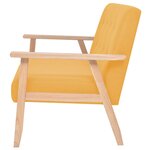 vidaXL Canapé à 2 places Tissu Jaune