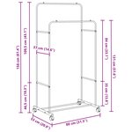 vidaXL Porte-vêtements Uni Noir 80 x 53 x 156 cm