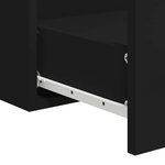 vidaXL Armoire de salle de bain avec miroir noir bois d'ingénierie