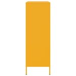 vidaXL Buffet haut jaune moutarde 68x39x113 cm acier