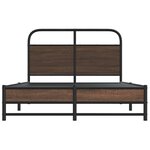 vidaXL Cadre de lit sans matelas 140x200 cm chêne marron