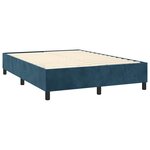 vidaXL Sommier à lattes de lit matelas et LED Bleu foncé 140x200 cm