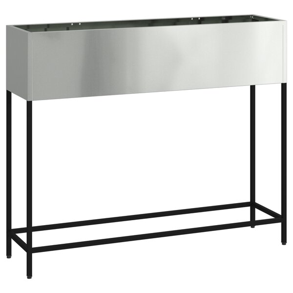 vidaXL Bac de jardin surélevé Argent 100 x 26 x 82 cm Acier galvanisé
