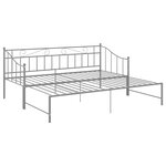 vidaXL Cadre de canapé-lit extensible sans matelas gris métal 90x200cm