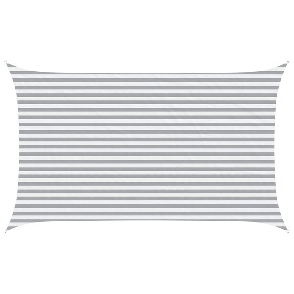 vidaXL Voile d'ombre Gris clair et blanc 5 x 3 m
