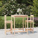 vidaXL Ensemble de bar de jardin 3 Pièces bois de pin massif