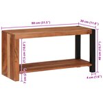 vidaXL Bibliothèque 80 x 30 x 110 cm Bois d'Acacia Massif