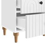 vidaXL Cabinet de chevet 2 Pièces Blanc brillant 43 x 34 5 x 48 cm