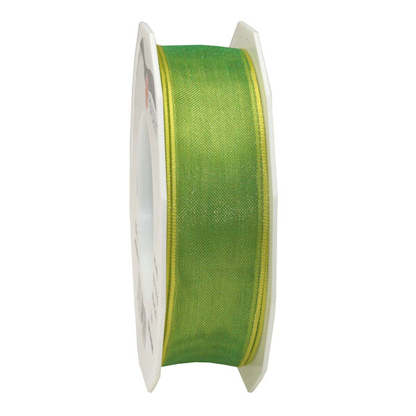 Organza four seasons 25-m-rouleau 25 mm vert citron laitonné
