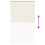 vidaXL Store enrouleur occultant blanc cassé 125x230 cm largeur tissu