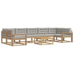 vidaXL Ensemble de canapés d'extérieur 6 pc Blanc et gris clair