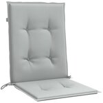 vidaXL Coussins de chaise à dossier bas lot de 4 gris clair mélangé