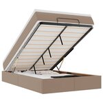 VidaXL Cadre de lit ottoman et matelas cappuccino 120x190cm similicuir