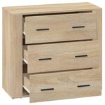 vidaXL Buffet Chêne sonoma 80x33x70 cm Bois d'ingénierie