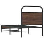 vidaXL Cadre de lit sans matelas 75x190cm chêne marron bois ingénierie