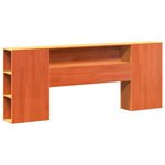 vidaXL Lit bibliothèque sans matelas cire marron 180x200 cm pin massif