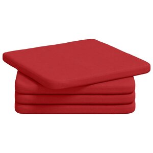 vidaXL Coussins de siège 4 Pièces Rouge 40 x 40 x 3 cm tissu