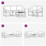 vidaXL Ensemble de canapés d'extérieur 6 pc