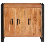 vidaXL Buffet avec portes Marron Bois d'acacia massif et métal