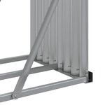 vidaXL Porte-bûches marron clair 300x45x100 cm acier galvanisé