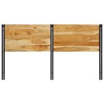 vidaXL Tête de lit 180 cm bois massif d'acacia et fer