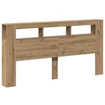 vidaXL Tête de lit à LED chêne artisanal 200x18 5x103 5 cm