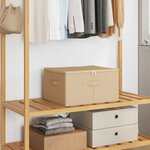 vidaXL Boîte de rangement 24 Pièces Crème 50 x 30 x 25 cm Tissu intissé