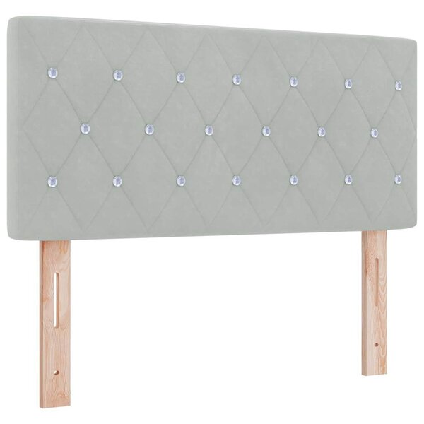 vidaXL Tête de lit Gris clair 100 cm Velours