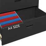 vidaXL Classeur Anthracite 90x46x134 cm Acier