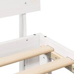vidaXL Cadre de lit avec tête de lit Blanc 135 x 190 cm Pin massif