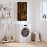 vidaXL Armoire murale chêne fumé 34 5x34x90 cm bois d'ingénierie