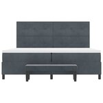 vidaXL Lit à ressorts avec matelas Gris foncé 200 x 200 cm Velours