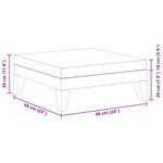 vidaXL Repose-pied sectionnel avec coussin blanc crème Bois d'acacia